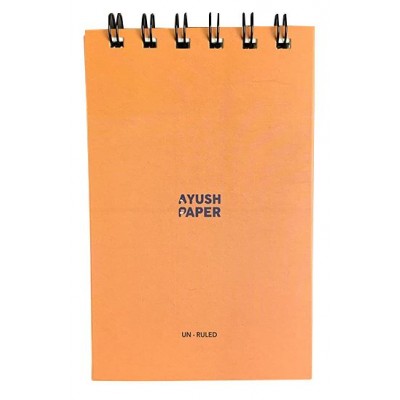 Ayush Paper Pocket Size Spiral Bound Notebook, Blank