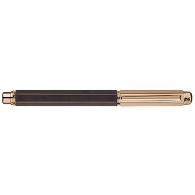 Caran d'Ache Varius Fountain Pen, Ebony Wood, Rose Gold Plated