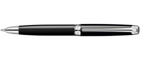 Caran d'Ache Leman Bi-Fonction Ballpoint/Pencil, Ebony Black Lacquer Silver Plated, Rhodium Coated.
