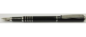 Cresco Lotus Fountain Pen, Black