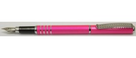Cresco Lotus Fountain Pen, Electric Pink