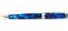 Delike New Moon Resin Fountain Pen, Blue Stardust