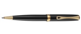Diplomat A2 Ballpoint, Black Lacquer and Gold
