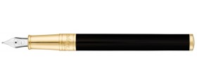 S. T. Dupont D-Initial Fountain Pen, 260205, Black and Gold