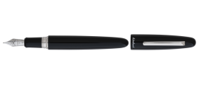 Esterbrook Estie Oversized Fountain Pen, Black, Palladium Trim