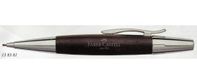 Faber-Castell Design E-Motion Pencil, Chrome and Pearwood, Black