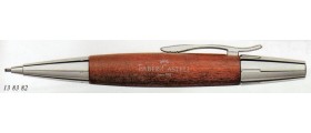 Faber-Castell Design E-Motion Pencil, Chrome and Pearwood, Brown