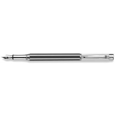 Caran d'Ache Varius Fountain Pen, Chinablack, Rhodium Plated, Black Lacquer