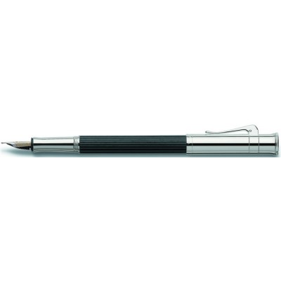 Graf von Faber-Castell Classic Fountain Pen, Ebony Wood, Platinum Plated