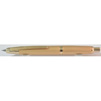 Jinhao No. 10 Fountain Pen, Satin Gold Godron