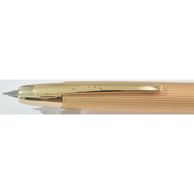 Jinhao No. 10 Fountain Pen, Satin Gold Godron
