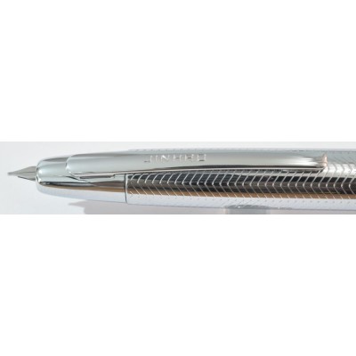 Jinhao No. 10 Fountain Pen, Silver Herringbone