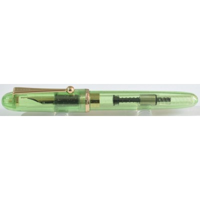 Jinhao No. 9013 Mini Fountain Pen, Translucent Green with Heartbeat Nib