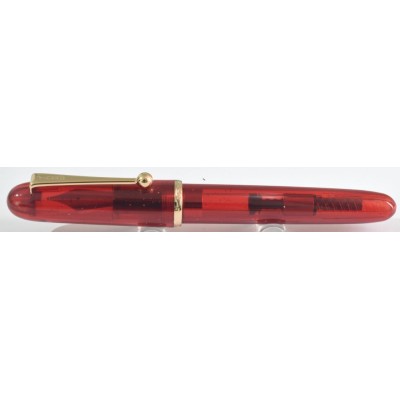 Jinhao No. 9013 Mini Fountain Pen, Translucent Red with Heartbeat Nib