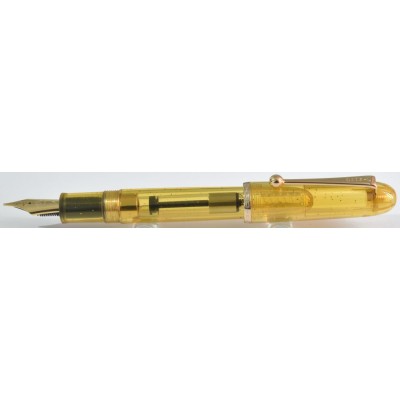 Jinhao No. 9013 Mini Fountain Pen, Translucent Yellow with Heartbeat Nib