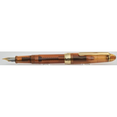 Jinhao No. 992 Demonstrator Fountain Pen, Brown, Gold Trim