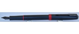 Jinhao No. 75 Fountain Pen, Satin Black/Red Trim