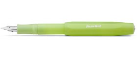 Kaweco Frosted Sport Fountain Pen, Fine Lime