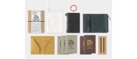 Traveler's Company (Midori) Notebook, 20th Anniversary Limited Edition Card Size Set, Black Traveler's Company (Midori) Notebook, 20th Anniversary Limited Edition Card Size Set, Black