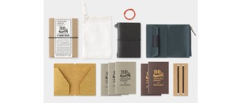 Traveler's Company (Midori) Notebook, 20th Anniversary Limited Edition Card Size Set, Black