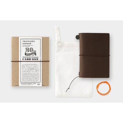 Traveler's Company (Midori) Notebook, 20th Anniversary Limited Edition Card Size Set, Brown Traveler's Company (Midori) Notebook, 20th Anniversary Limited Edition Card Size Set, Brown
