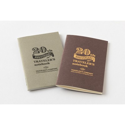 Traveler's Company (Midori) Notebook, 20th Anniversary Limited Edition Card Size Set, Brown Traveler's Company (Midori) Notebook, 20th Anniversary Limited Edition Card Size Set, Brown
