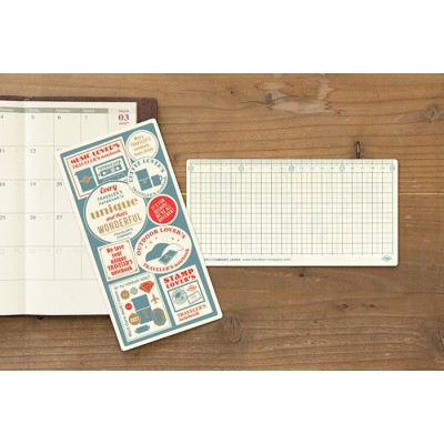 Traveler's Company (Midori) Notebook Refill, Standard Size, Plastic Sheet Underlay 2027