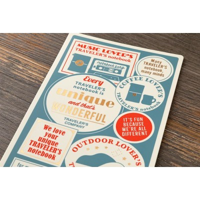 Traveler's Company (Midori) Notebook Refill, Standard Size, Plastic Sheet Underlay 2027