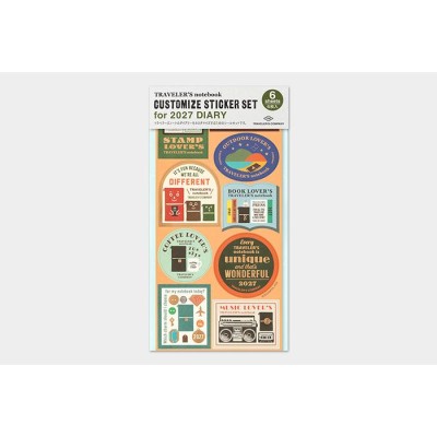 Traveler's Company (Midori) Notebook Refill, Sticker Set 2027