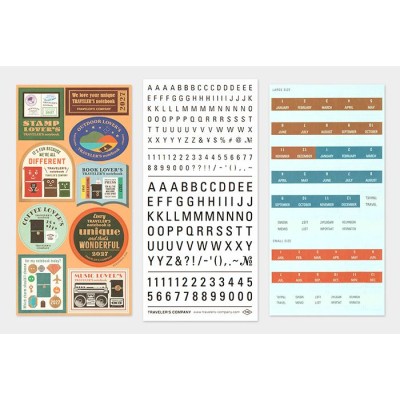 Traveler's Company (Midori) Notebook Refill, Sticker Set 2027