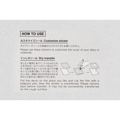 Traveler's Company (Midori) Notebook Refill, Sticker Set 2027