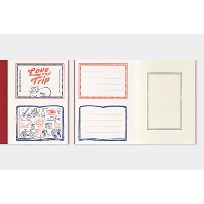 Traveler's Company (Midori) Notebook Refill, Passport Size, Love and Trip Traveler's Company (Midori) Notebook Refill, Passport Size, Love and Trip