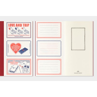 Traveler's Company (Midori) Notebook Refill, Standard Size, Love and Trip Traveler's Company (Midori) Notebook Refill, Standard Size, Love and Trip