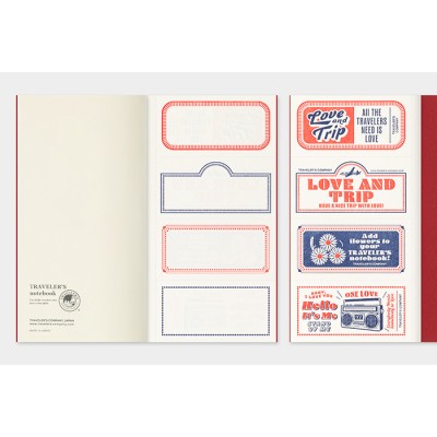 Traveler's Company (Midori) Notebook Refill, Standard Size, Love and Trip Traveler's Company (Midori) Notebook Refill, Standard Size, Love and Trip