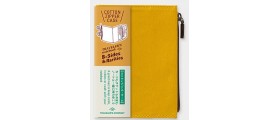 Traveler's Company (Midori) B-Sides & Rarities Notebook Refill, Passport Size, Cotton Zipper Case, Mustard