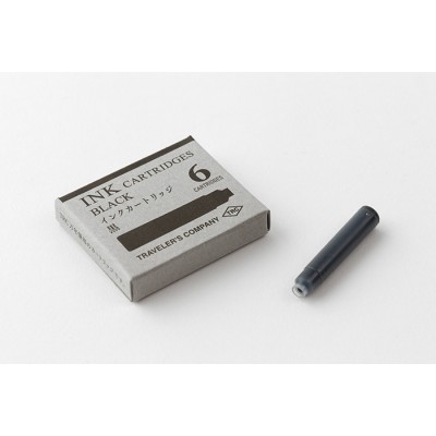 Traveler's Company (Midori) Brass Fountain Pen Ink Cartridges (Per Pack of 6)