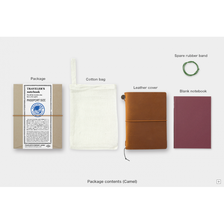 Traveler's Company (Midori) Notebook, Passport Size, Camel