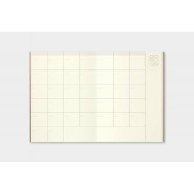 Traveler's Company (Midori) Notebook Refill, Passport Size, 006 Free Diary (Monthly)