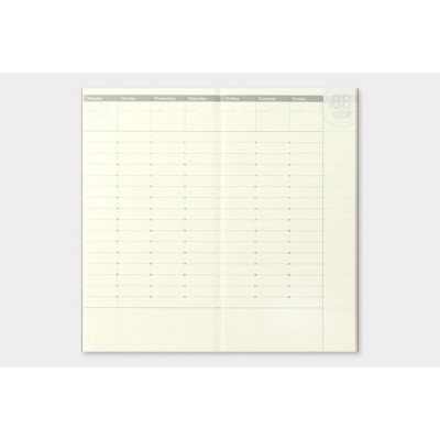 Traveler's Company (Midori) Notebook Refill, Standard Size, 018 Free Diary (Weekly)
