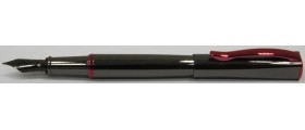 Monteverde Impressa Fountain Pen, Gunmetal with Red Trim
