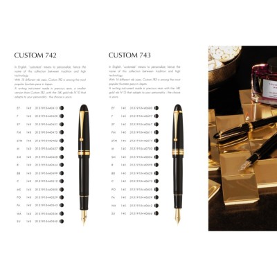 Pilot Custom 742 Fountain Pen, Black