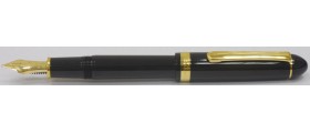 Platinum 3776 Century Music Fountain Pen, Black with Gold Plated Trim