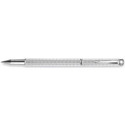 Caran d'Ache Ecridor Rollerball, Chevron, Silver Plated/Rhodium Coated