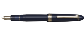 Sailor 1911L Casual Basis Fountain Pen, Blue with Gold Accents Sailor 1911L Casual Basis Fountain Pen, Blue with Gold Accents