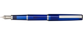 Sailor 1911 Young (Somiko) Fountain Pen, Clear Blue with Silver Accents