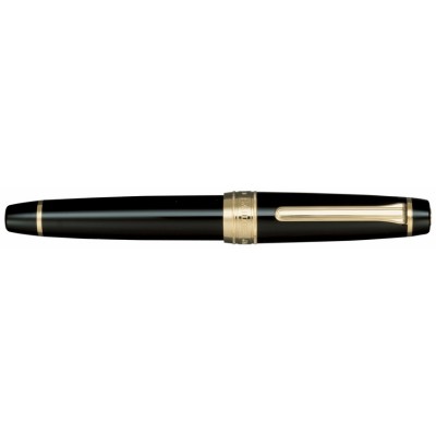 Sailor King Professional Gear Fountain Pen, Black with Gold Accents