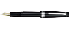 Sailor Professional Gear Fountain Pen, Black with Silver Accents