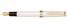 Sailor Professional Gear Slim (Sapporo) Fountain Pen, White with Gold Accents