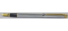 Scrikss 722 Wave Fountain Pen, Gold Plated Trim