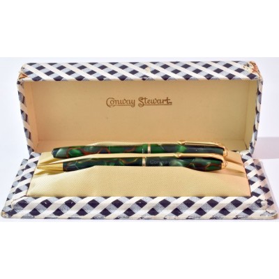 CS1139 Conway Stewart Dinkie No. 560 Fountain Pen and No. 25 Pencil Set, boxed (Soft Fine)